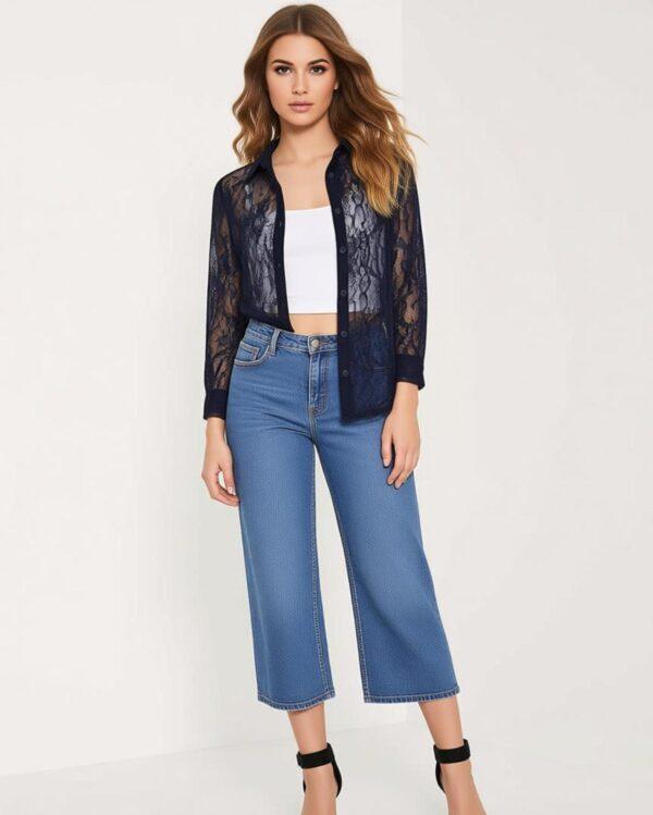 CAMICIA A PIZZO DONNA