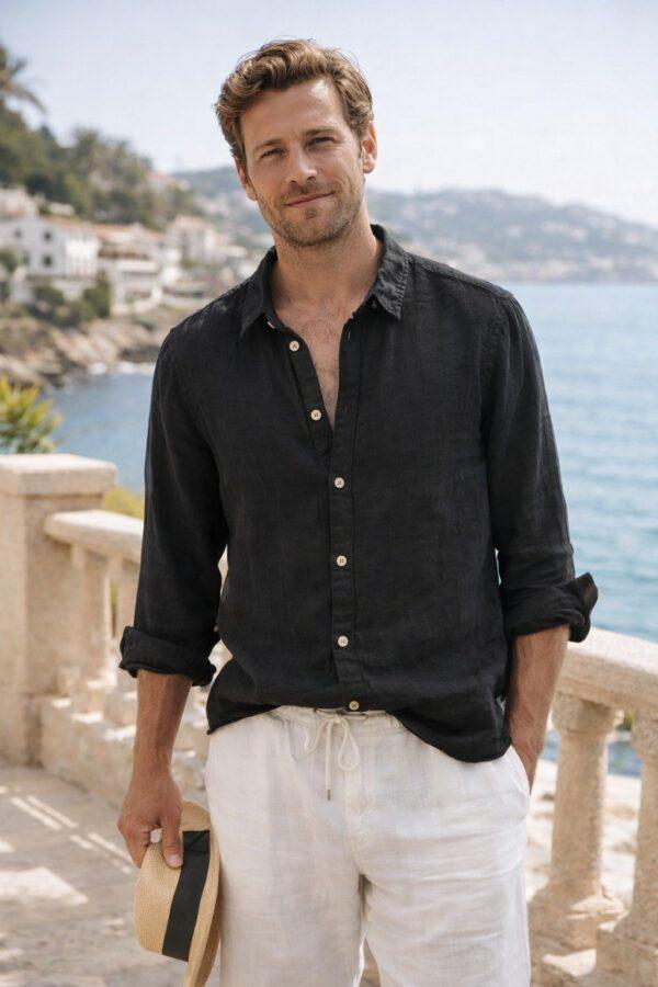 CAMICIA LINO UOMO PACCO DA 6PZ