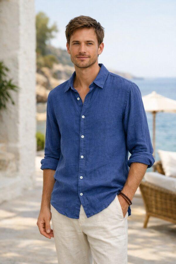 CAMICIA LINO UOMO PACCO DA 6PZ