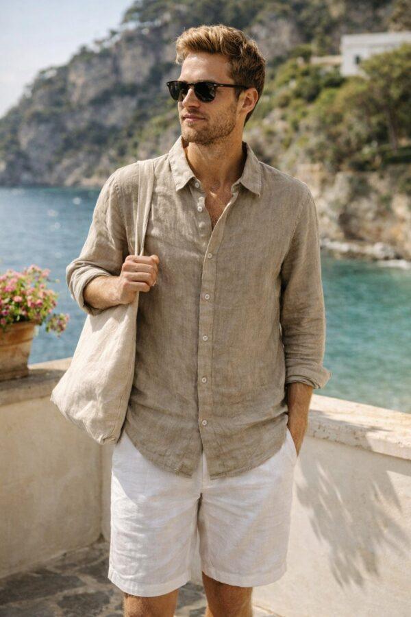 CAMICIA LINO UOMO PACCO DA 6PZ