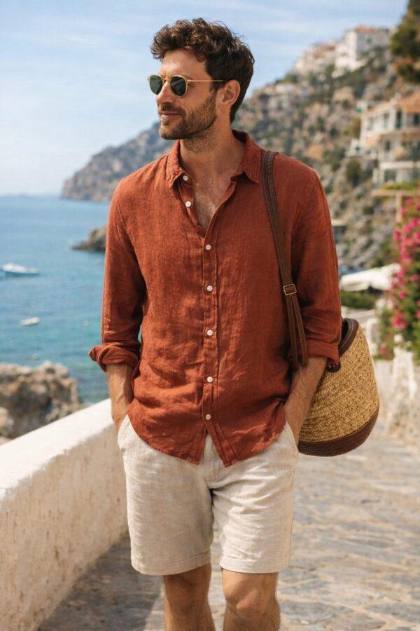 CAMICIA LINO UOMO PACCO DA 6PZ